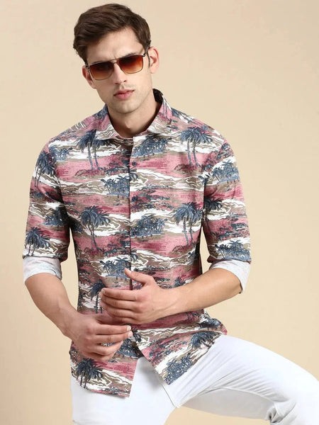 Men Multi Printed Casual Shirt-IKIGAIPRINTS-8803-Multi