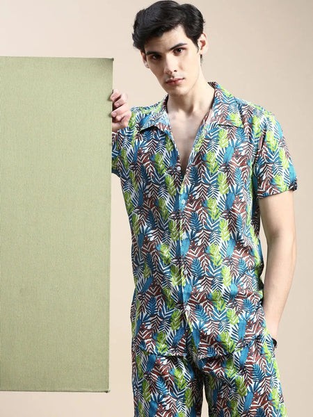 Men Multi Printed Casual Co ord Set-AM-92-10-Multi