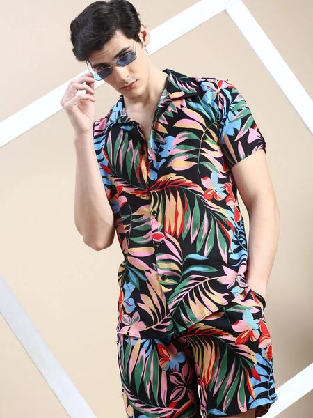 Men Multi Printed Casual Co ord Set-AM-91-8-Multi