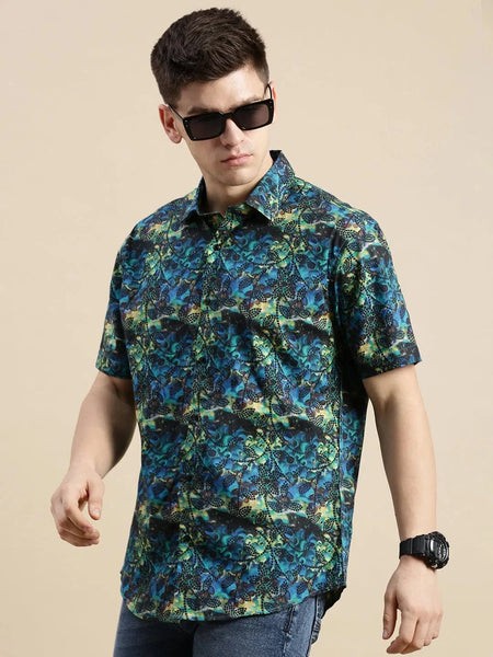 Men Multi Graphics Casual Shirt-GALLERLA-1749-Multi