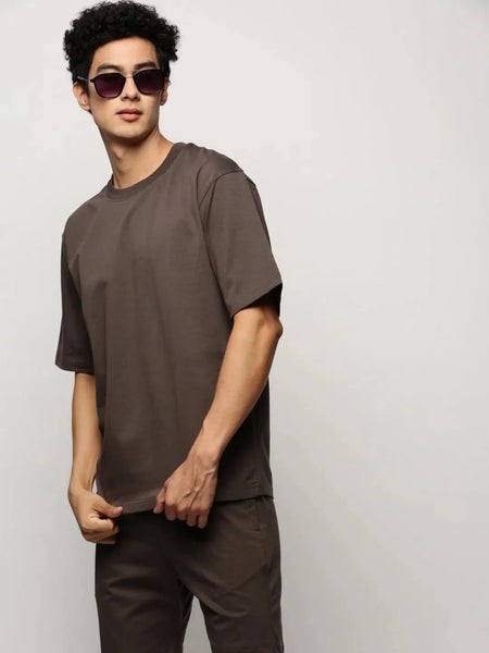 Men Brown Solid Casual Co ords-AR-CD-14-Taupe